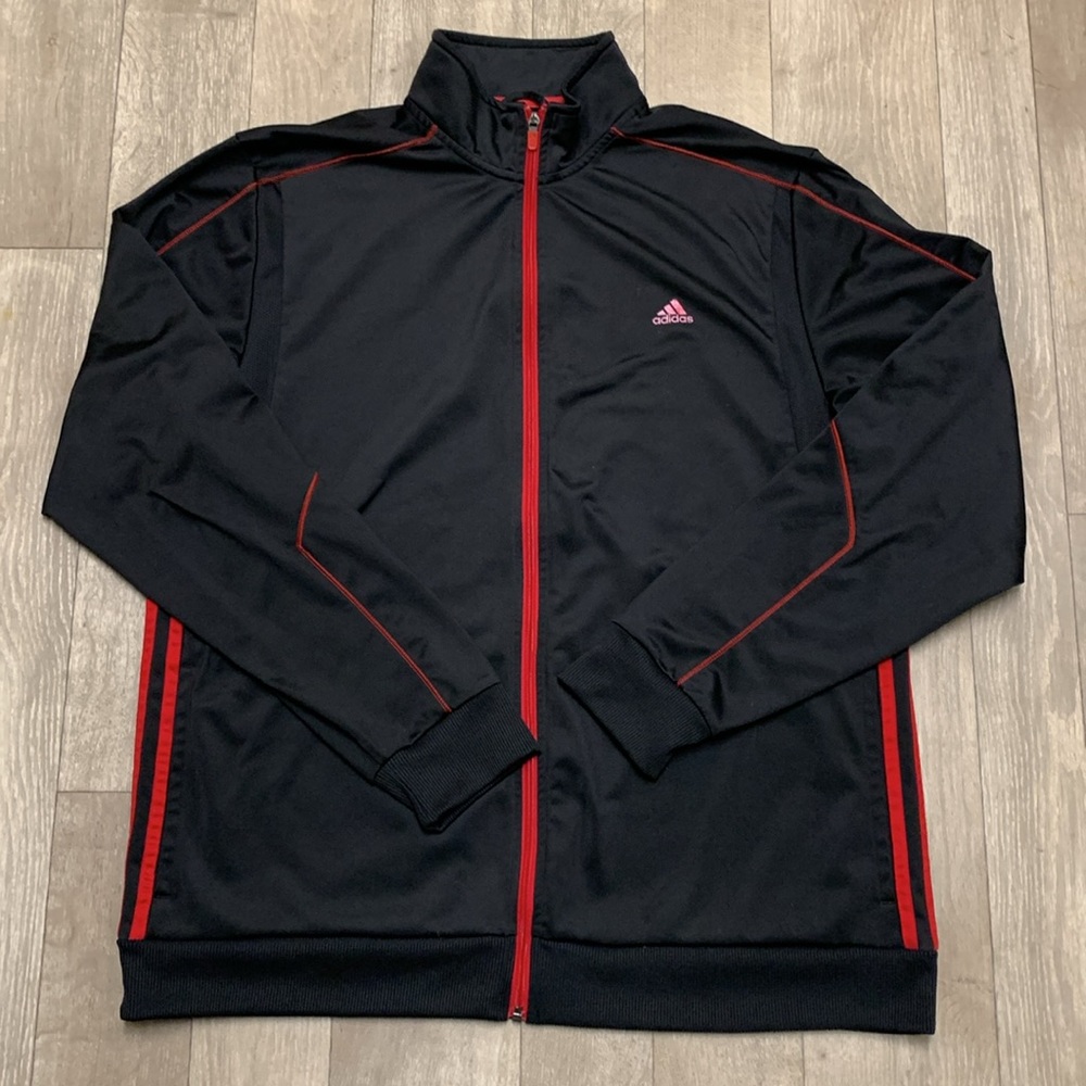 adidas Black and Red Performance Jacket